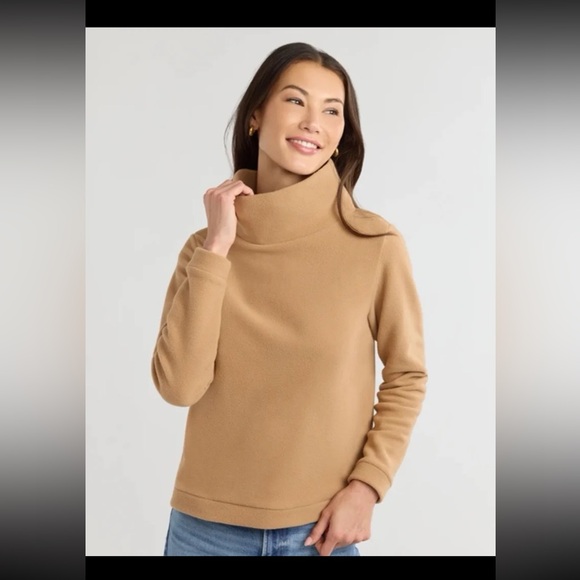 Dudley Stephen’s Vello Fleece Park Slope Turtleneck in Tan size Medium - Picture 7 of 12